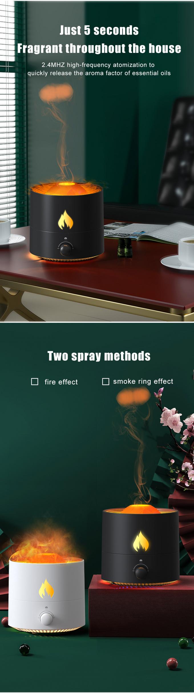 Watermelon Vuur Vulkaan Vochtbevochtiger Luchtverspreider Groothandel Draagbare Vlam Olie Essentiële Aroma Mini Vulkaan Diffuser 1