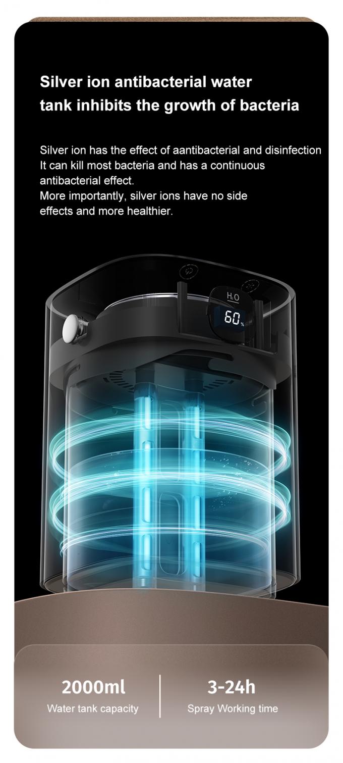 HOMEFISH 2000ml / 2L Ruimtevochtigder H2O Luchtvochtigder 4000mah 4