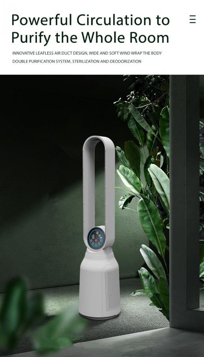 HOMEFISH Huishoudelijk luchtreiniger Luchtkoeling Oscillatorreiniger Ventilator 150m3/H 2