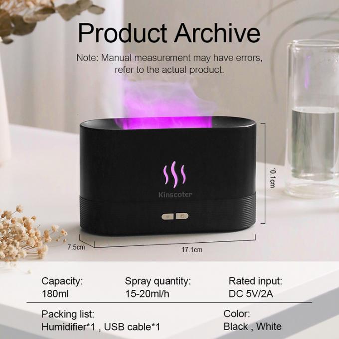 Nieuwste Hot Sell Luftbefeuchter 180Ml Kleurrijke Aroma RGB Led Diffuser 3d Vlambevochtiger Ultrasone Olie Vlam Aroma Diffuser 6