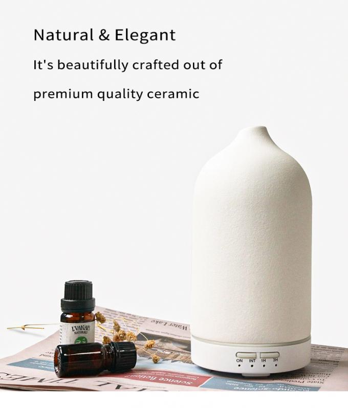 Homefish 2.4MHZ Ultrasone Aroma Bevochtiger Keramische Aromatherapie Diffuser OEM 100ml 4