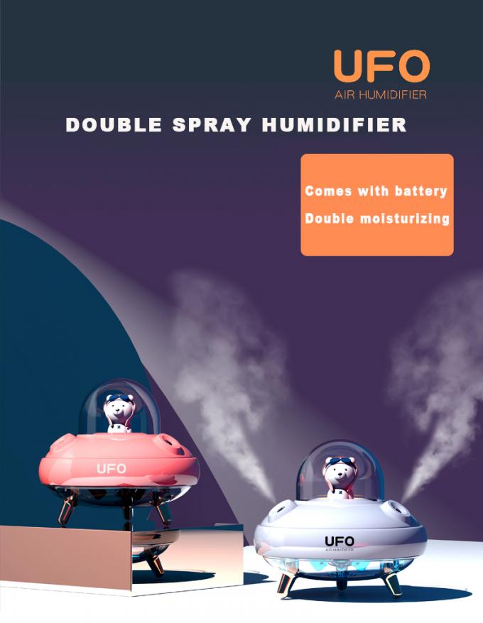 Draadloos oplaadbaar 400 ml UFO Astronaut Vochtbevochtiger USB 5V 3