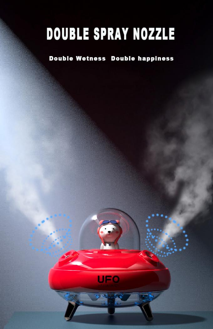 Draadloos oplaadbaar 400 ml UFO Astronaut Vochtbevochtiger USB 5V 7
