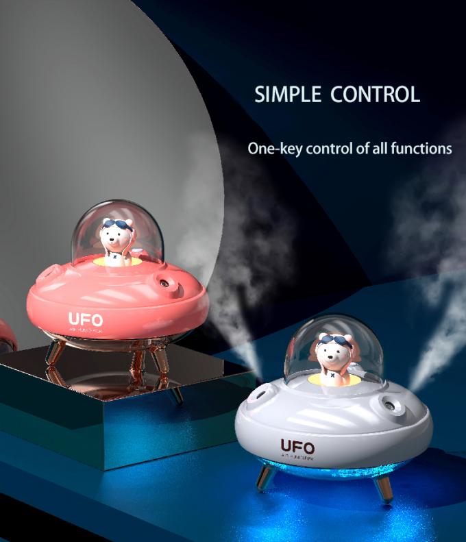Draadloos oplaadbaar 400 ml UFO Astronaut Vochtbevochtiger USB 5V 10