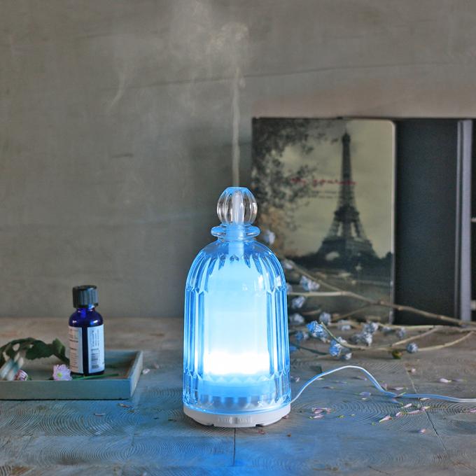 HOMEFISH 120 ml glazen aromatherapiebevochtiger Ultrasone huishoudelijke essentiële olie aroma diffuser 5