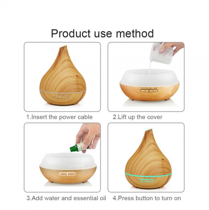 HOMEFISH 400 ml Etherische olie diffusors Houten aroma diffuser OEM ODM 16