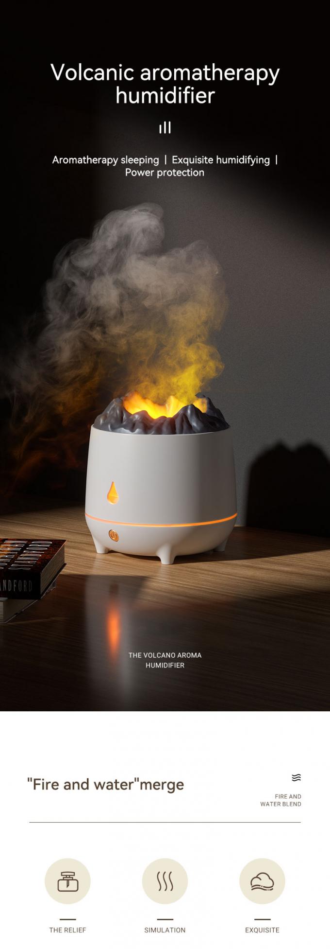 Nieuwe aankomst 400 ml Vulkaanse aromatherapie luchtbevochtiger Mini Draagbare luchtbevochtiger Twee modus Intelligente aromatherapie luchtbevochtiger 2