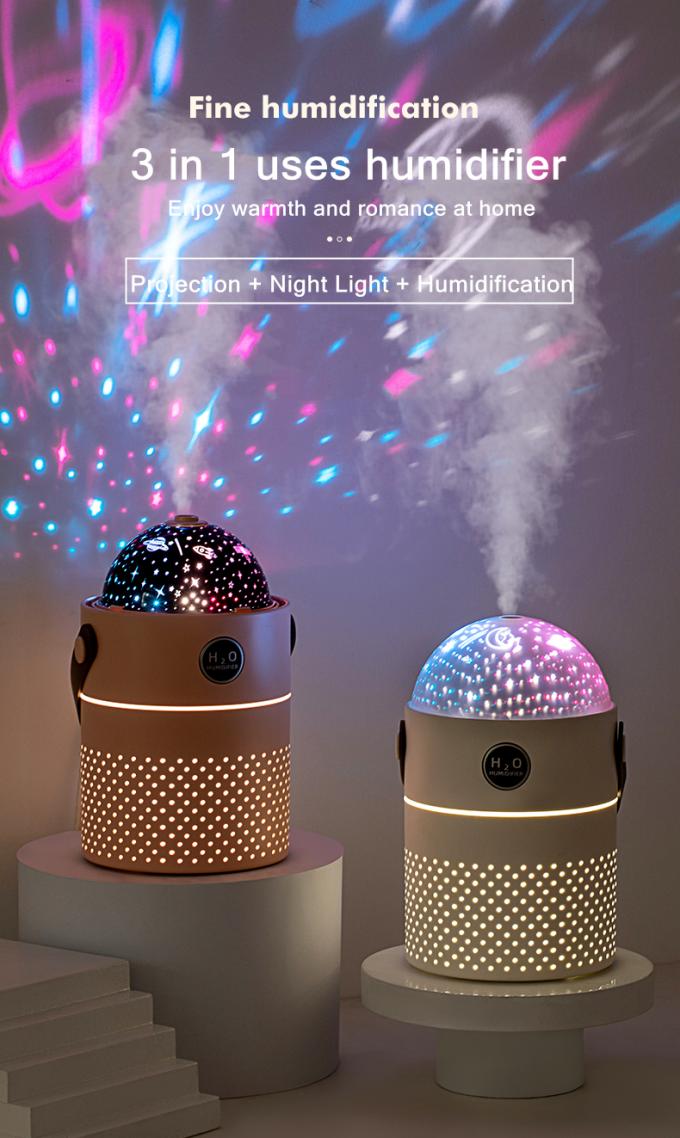 Galaxy Projection Light Air Humidifier 500ML Twee-modus Intelligente Oplaadbare Draadloze Ultrasone Mist Maker Air Humidifier 2