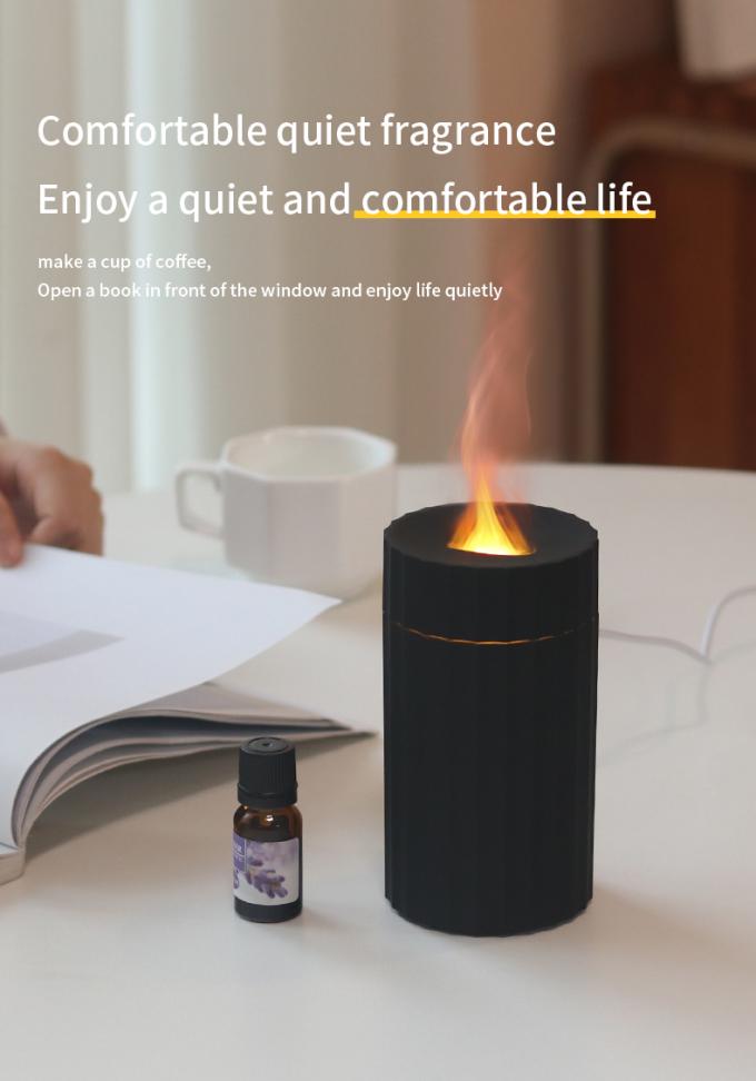 Nieuwe aankomst Nieuwe hete usb essentiële olie vlam aroma diffuser ultrasoon lucht draagbare waterloze luchtbevochtiger 100 ml auto aroma diffuser 4
