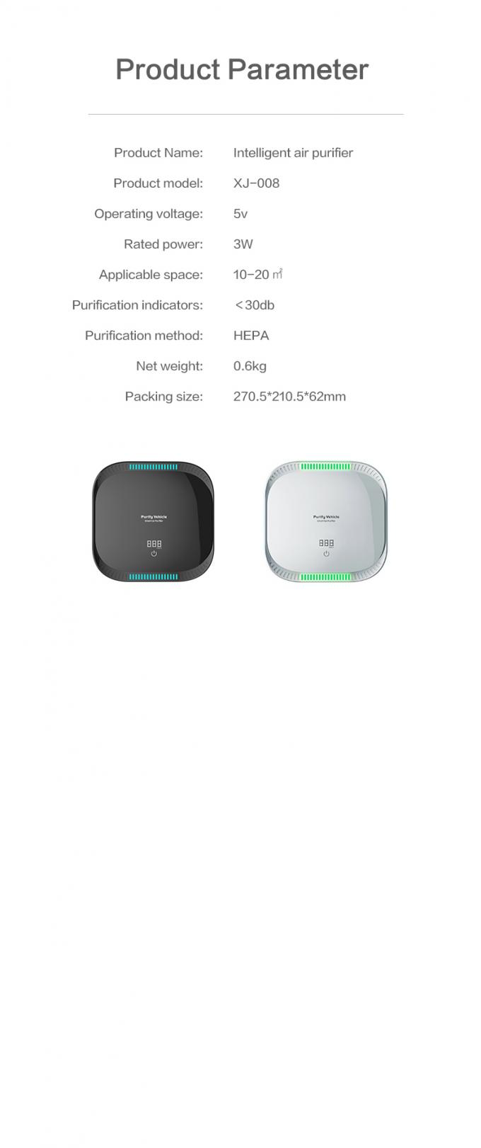 PM2.5 Display Auto Luchtreiniger Draagbare Desktop Mini Kamer In Auto's Luchtverontreinigende stoffen zuiveren USB Luchtreiniger 9