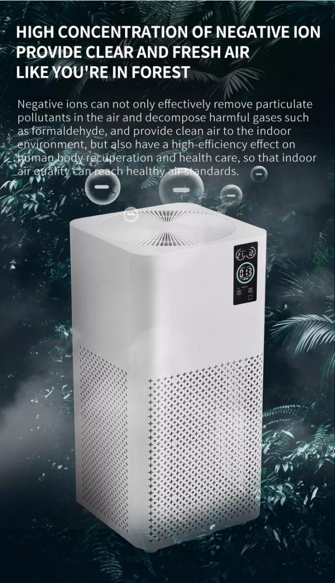 Huishoudelijke WIFI-luchtreinigers Lucht ioniserende ozonvrije kamer Hepa filter Smart Touch Control Huishoudelijke luchtreinigingsapparatuur 2