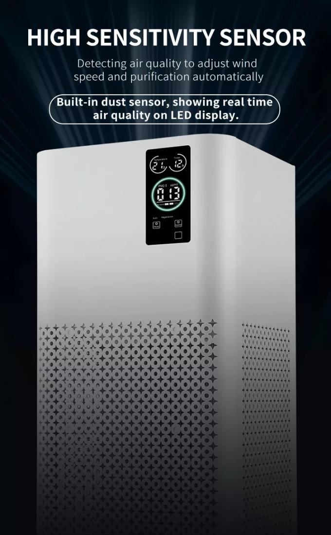 Huishoudelijke WIFI-luchtreinigers Lucht ioniserende ozonvrije kamer Hepa filter Smart Touch Control Huishoudelijke luchtreinigingsapparatuur 3