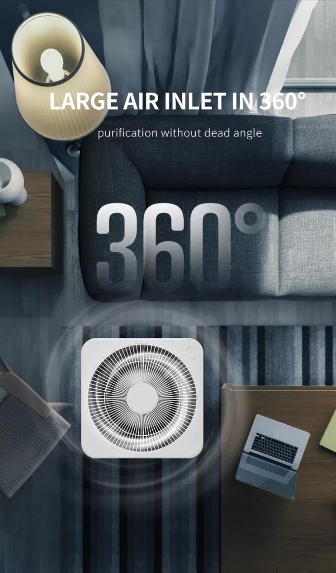 Huishoudelijke WIFI-luchtreinigers Lucht ioniserende ozonvrije kamer Hepa filter Smart Touch Control Huishoudelijke luchtreinigingsapparatuur 5