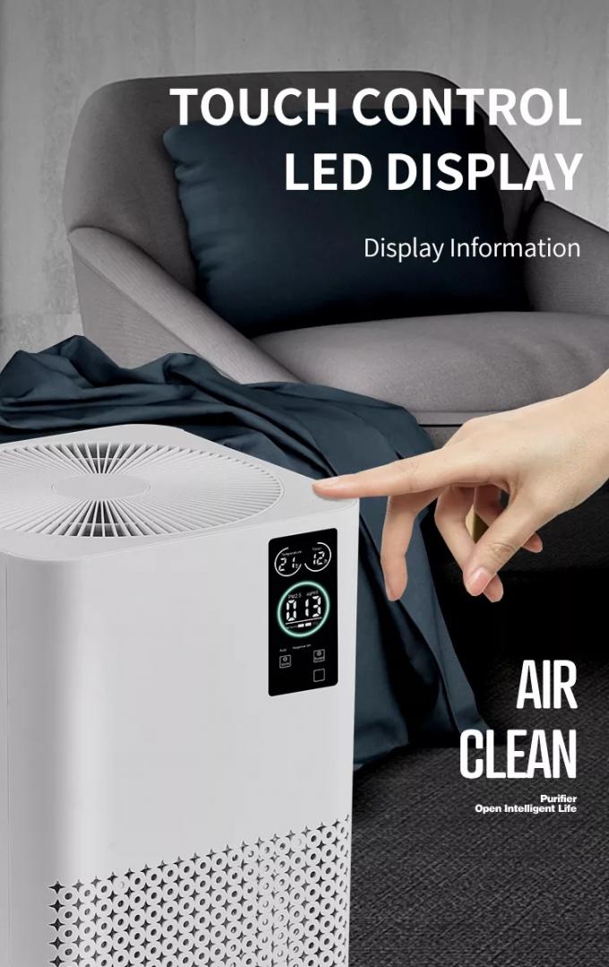 Huishoudelijke WIFI-luchtreinigers Lucht ioniserende ozonvrije kamer Hepa filter Smart Touch Control Huishoudelijke luchtreinigingsapparatuur 10