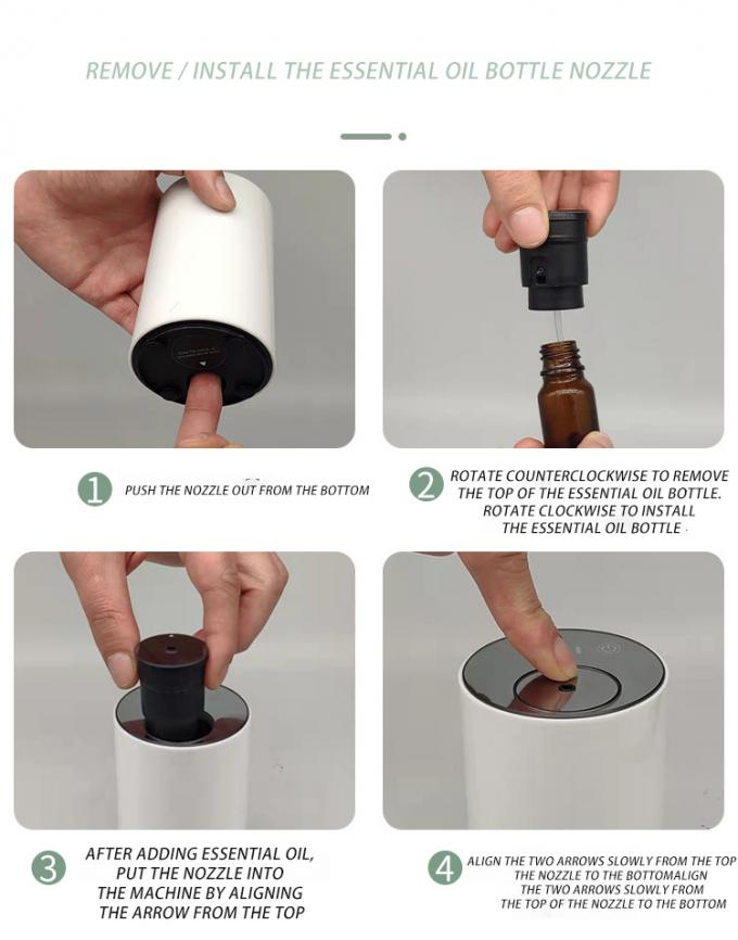 HOMEFISH Draagbare waterloze vernevelaar auto aroma diffuser met slim aanraakscherm 5