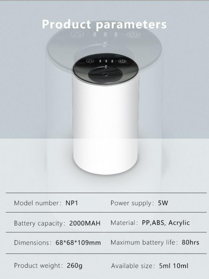 HOMEFISH Draagbare waterloze vernevelaar auto aroma diffuser met slim aanraakscherm 4