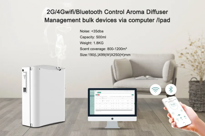 Nano Atomization WIFI Intelligent Commercial Aromatherapy Machine HVAC/AC Timing Essentiële olie Automatische Aromatherapy Machine 2