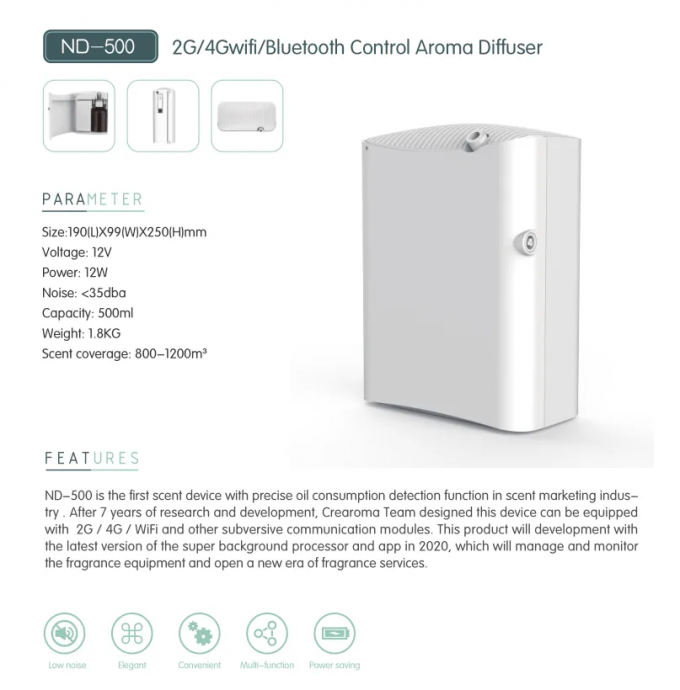 Nano Atomization WIFI Intelligent Commercial Aromatherapy Machine HVAC/AC Timing Essentiële olie Automatische Aromatherapy Machine 3