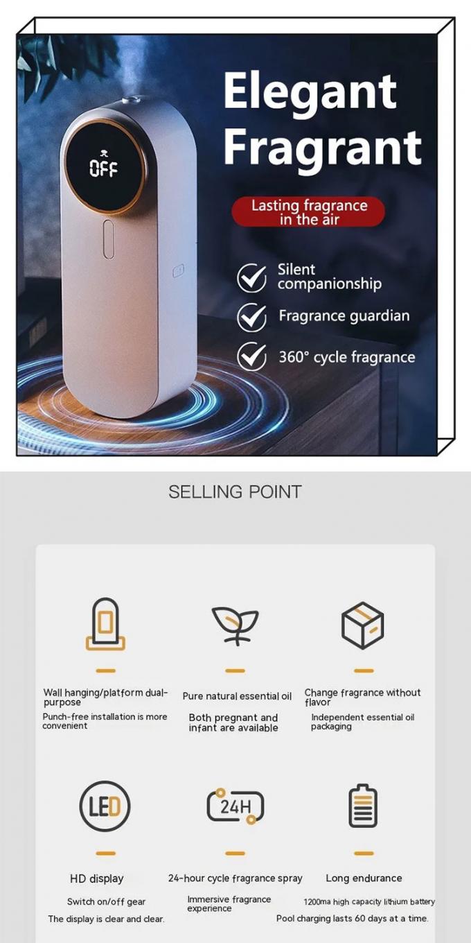 Volledig automatische aromatherapie machine wandmontage aromatherapie essentiële olie diffuser 0