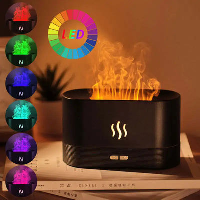 Goede prijs 180ML Kleurrijk Veranderbaar USB Vlam Effect Vochtbevochtiger Essentiële olie Vuur Simulatie Smart Mute Aroma Diffuser Met RGB licht online
