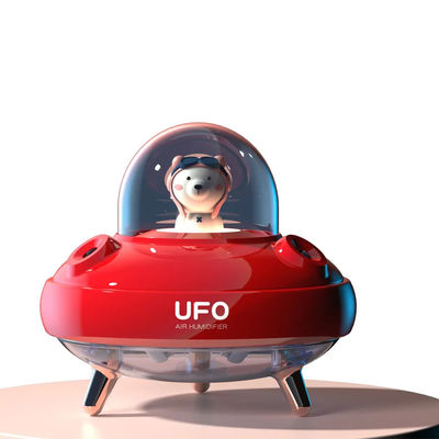 400 ml schattig ontwerp UFO luchtbevochtiger Dubbele spuitbevochtiging Stil oplaadbare USB-vochtigmaker met kleurrijk nachtlicht