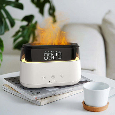 Goede prijs LED-klok Vlambevochtiger Vlamme Multifunctionele vochtiger voor thuis kantoor Spa Yoga Essentiële olie Aroma Diffuser online