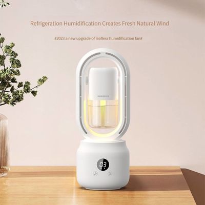 300 ml 2 in 1 airconditioning luchtbevochtiger Vaneless ventilator 2000mAh oplaadbare batterij